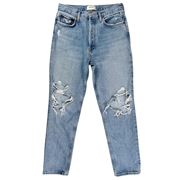 AGOLDE Fen High Rise Relaxed Taper Blue Jeans Size 27 - Picture 4 of 15